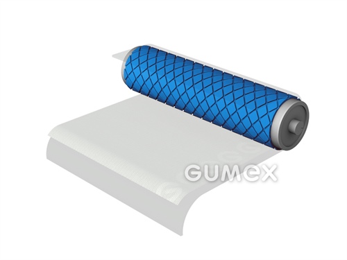 Gummi MD CENTAUR BLUE STAR, 8mm, Breite 2000mm, FDA, 55°ShA, NR/CR, Diamantmuster, -30°C/+70°C, blau, 